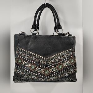 P&G Bag Black Embroidered with studs and rhinestones Concealed Carry